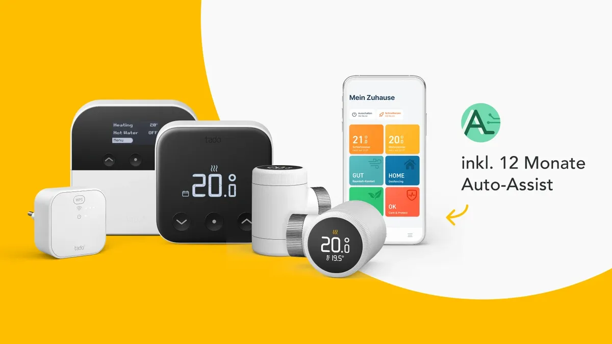 tado° app on iPhone showing home overview